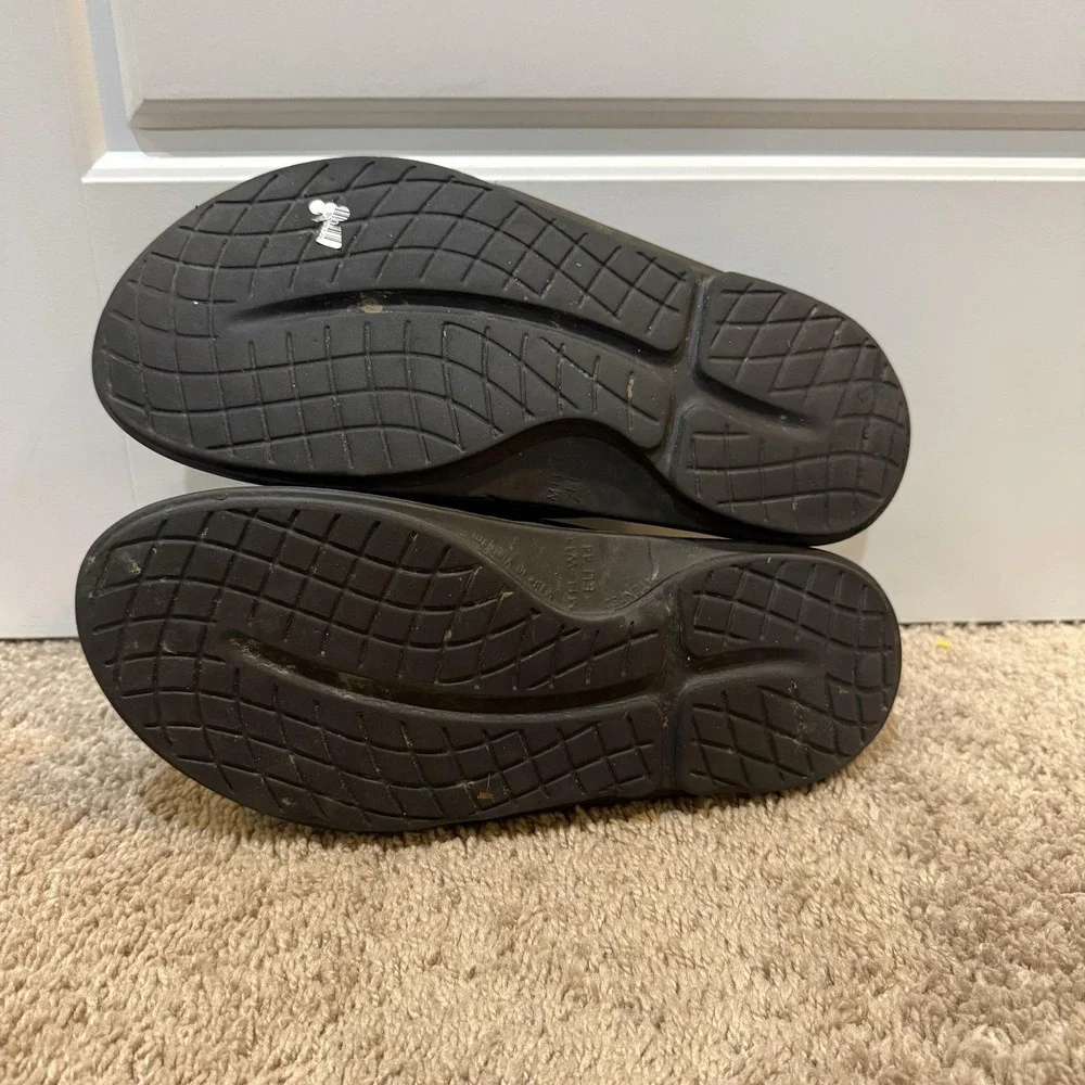 OOFOS OOahh Sport Flex Sandals Shoes Mens Size 11 Womens 13 Black Camo Recovery